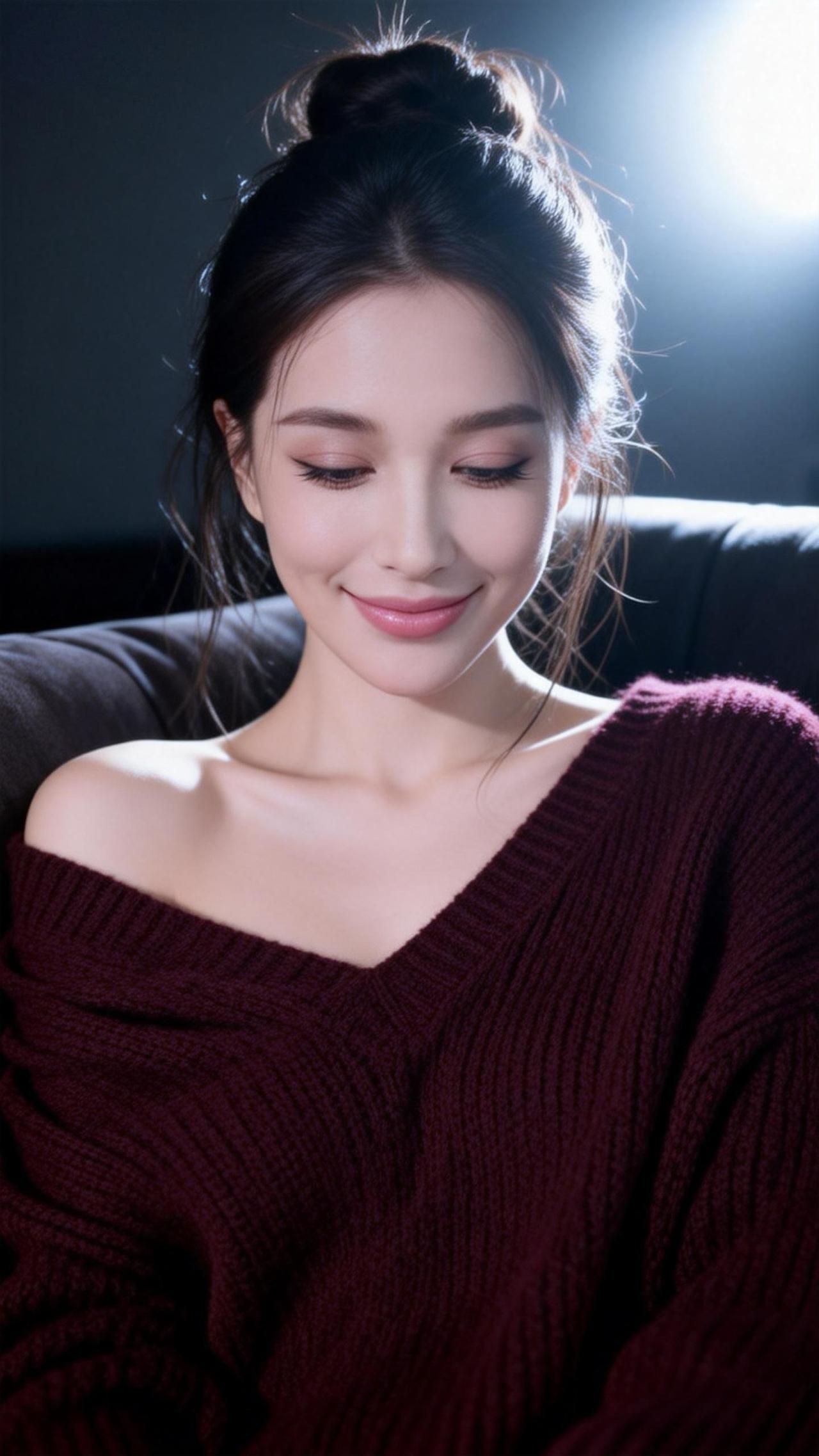 帮美女拍了一组艺术照，效果还可以