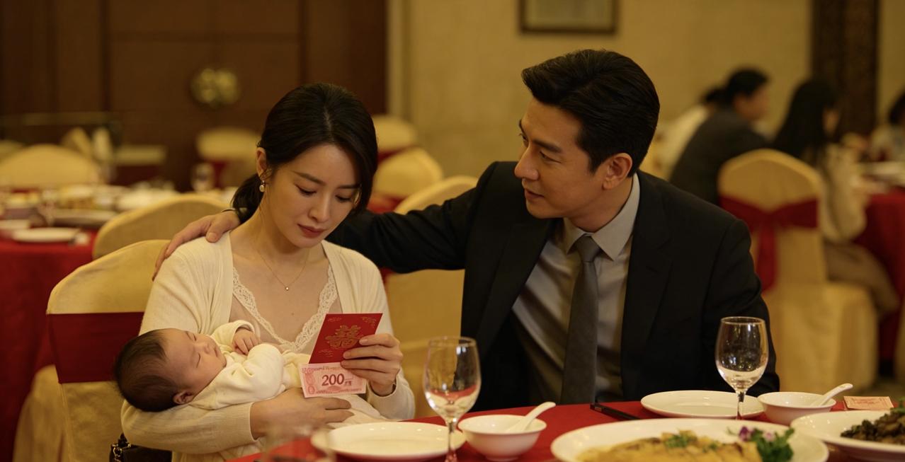 我女儿满月，小姑子随礼200块，老公说情分最重要。一年后她生二胎，我还了200块