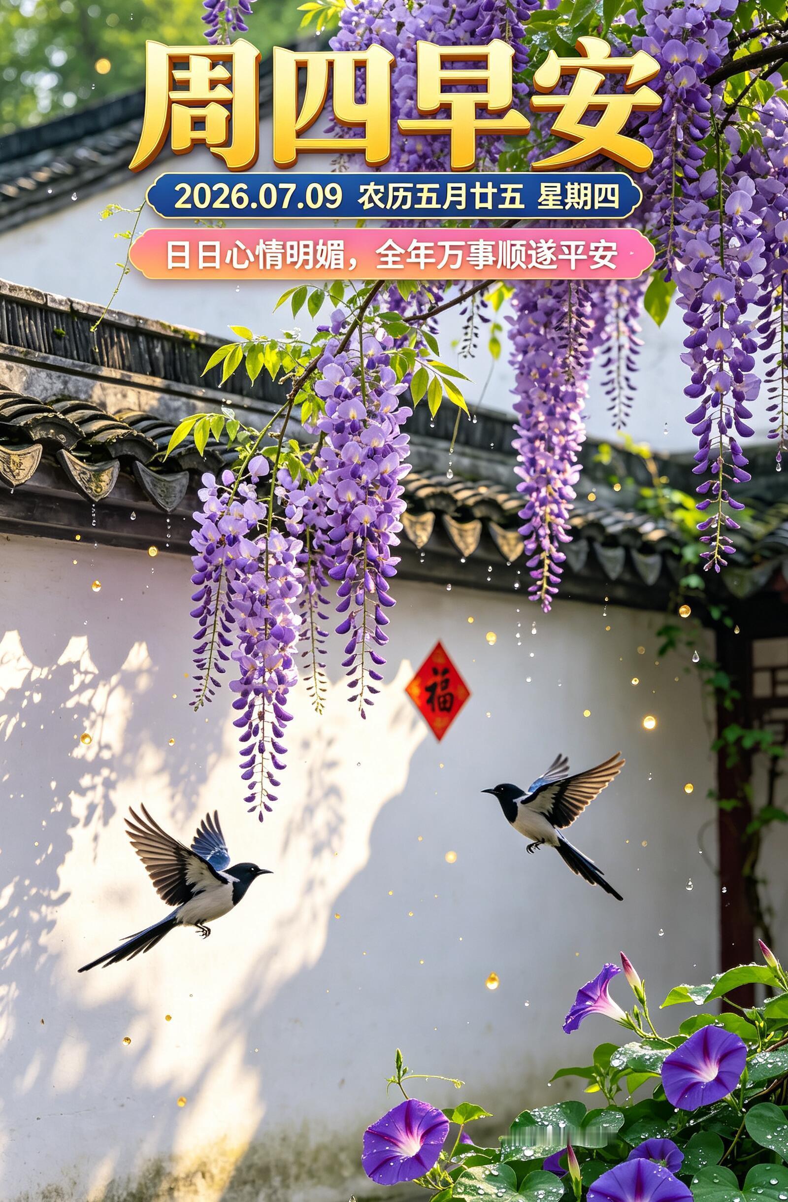 2026.7.9周四早安祝福图片海报壁纸拿图吱一声噢～ 
