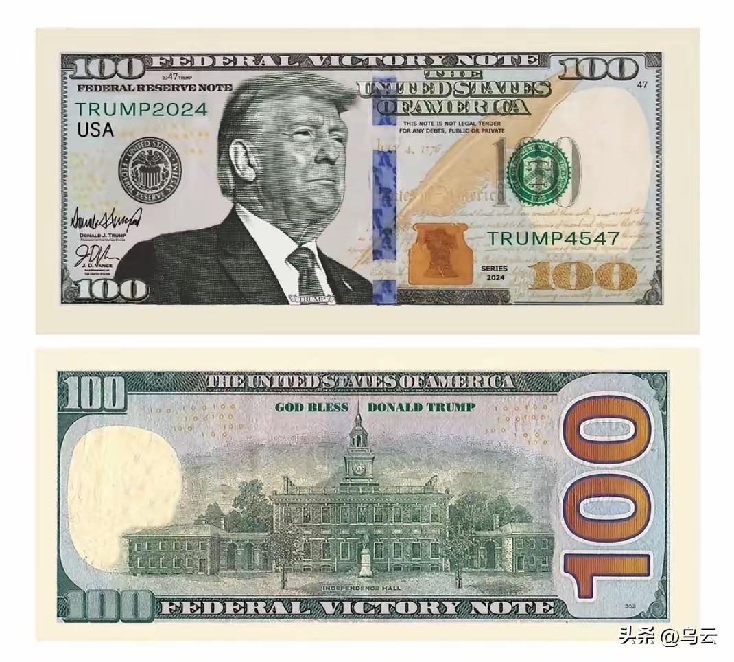 是的，没错。见证历史！
​美国财政部宣布：从今年开始，所有新的美国纸币上都将印有