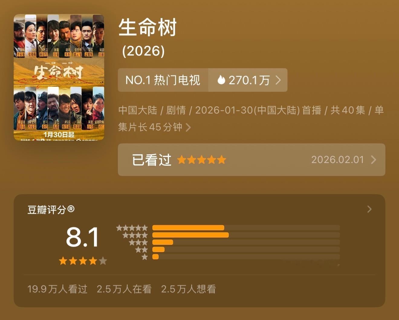 买了生命树的巡山礼包但还没有时间看，谁今天白天还在上班然后现在晚上正奔赴在回老家