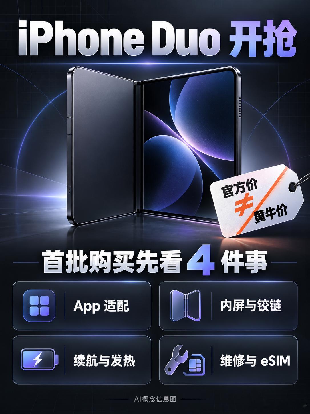 iPhoneDuo开抢今晚 8 点，iPhone Duo 开启预购。苹果官方起售