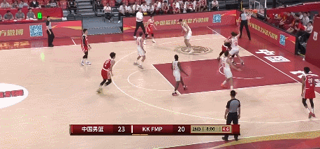 中国男篮vs塞尔维亚fmp 焦泊乔又一次大打小成功，不到四分钟时间100%命中率