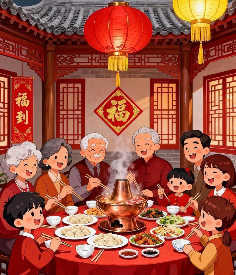 童年过年，美食盛宴，笑声盈屋，无忧狂欢；成年过年，少些稚趣，多份牵挂，亲情深厚，