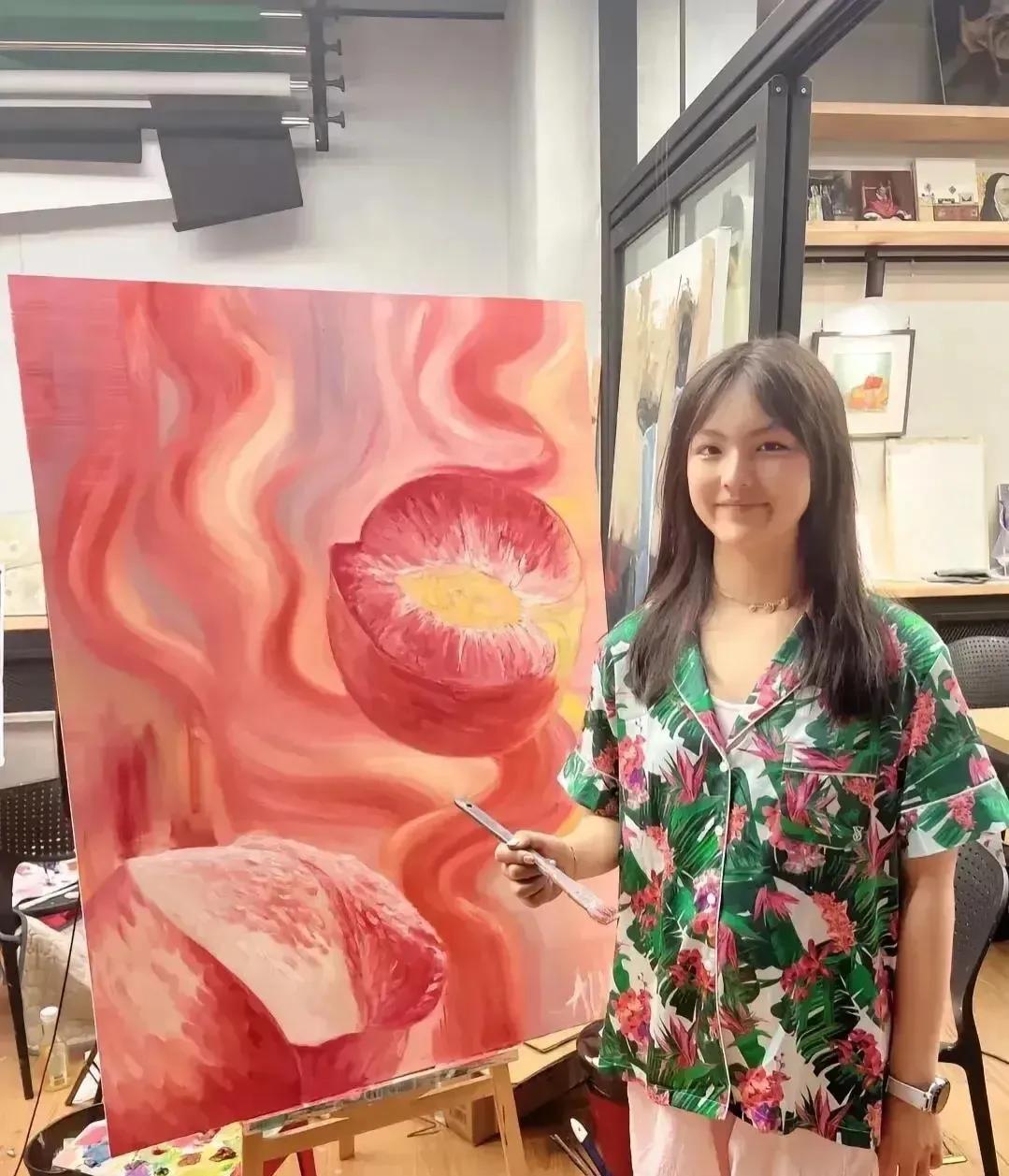 李湘女儿王诗龄画的“印象主义”画作，意象奇特，想象力丰富，画得出神入化。
王诗龄