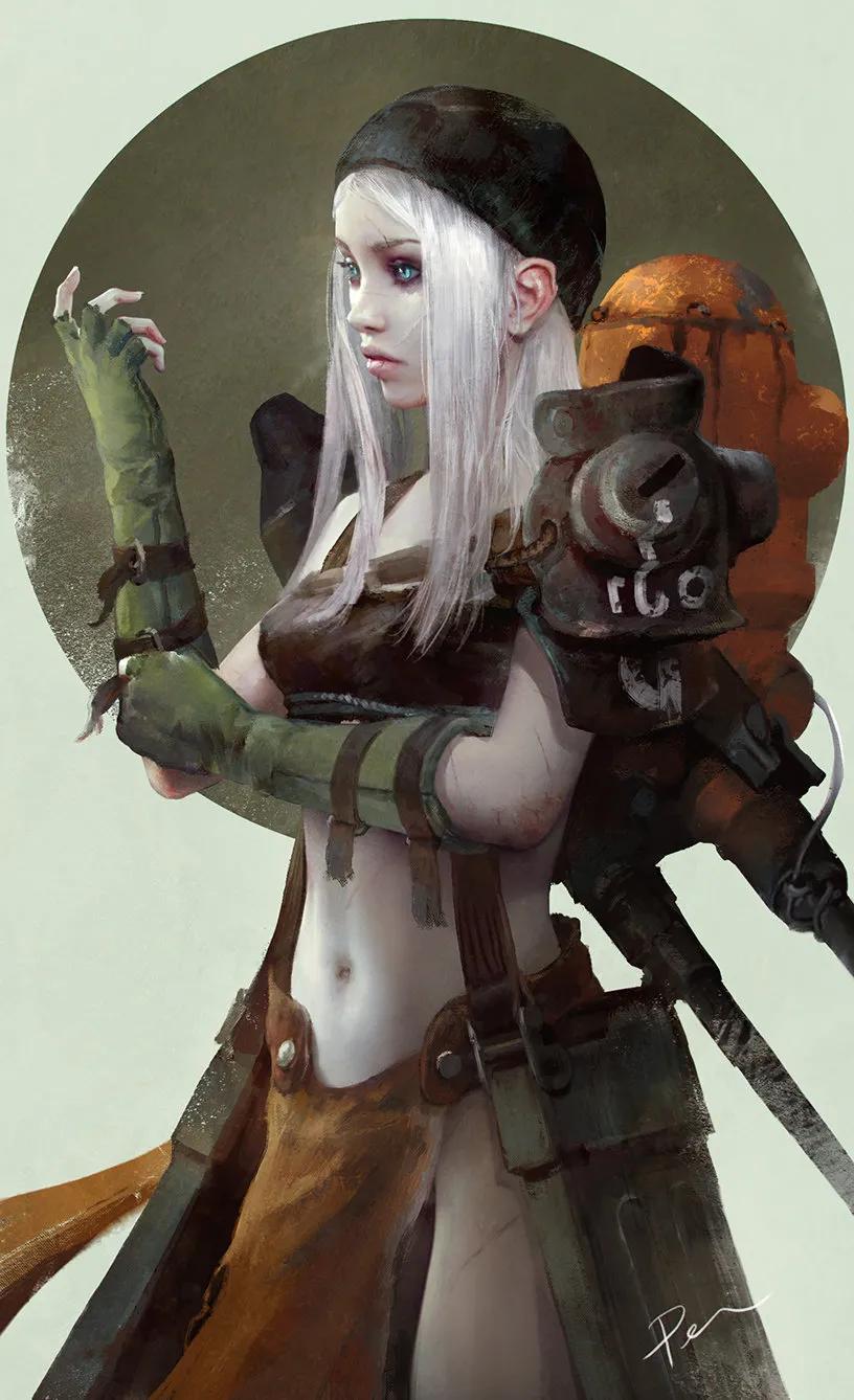Ignacio Fernández Ríos的蒸汽朋克风少女角色设计