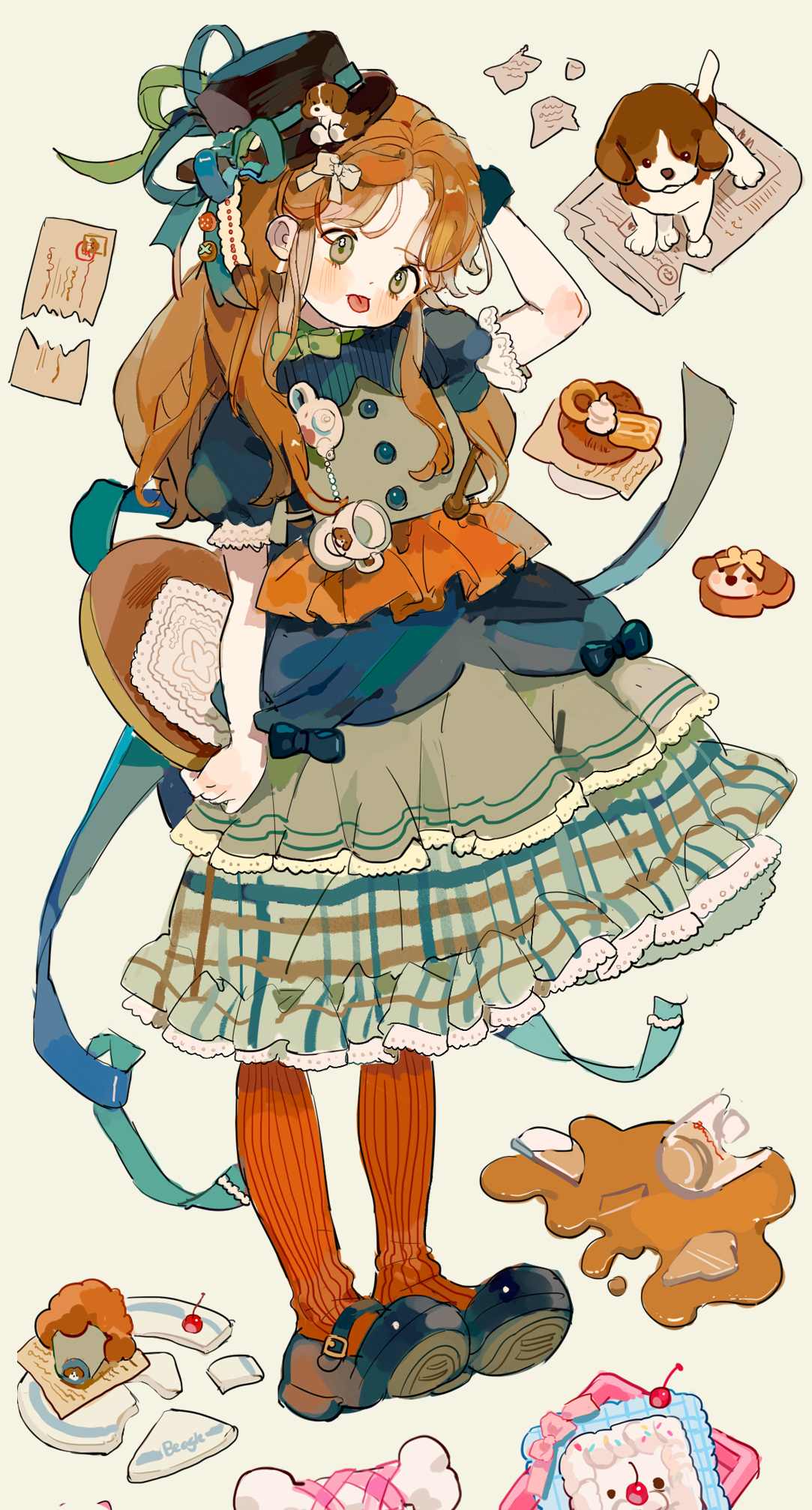 🍦甜美可爱女孩子🎀小狗狗拟人插画🍰 