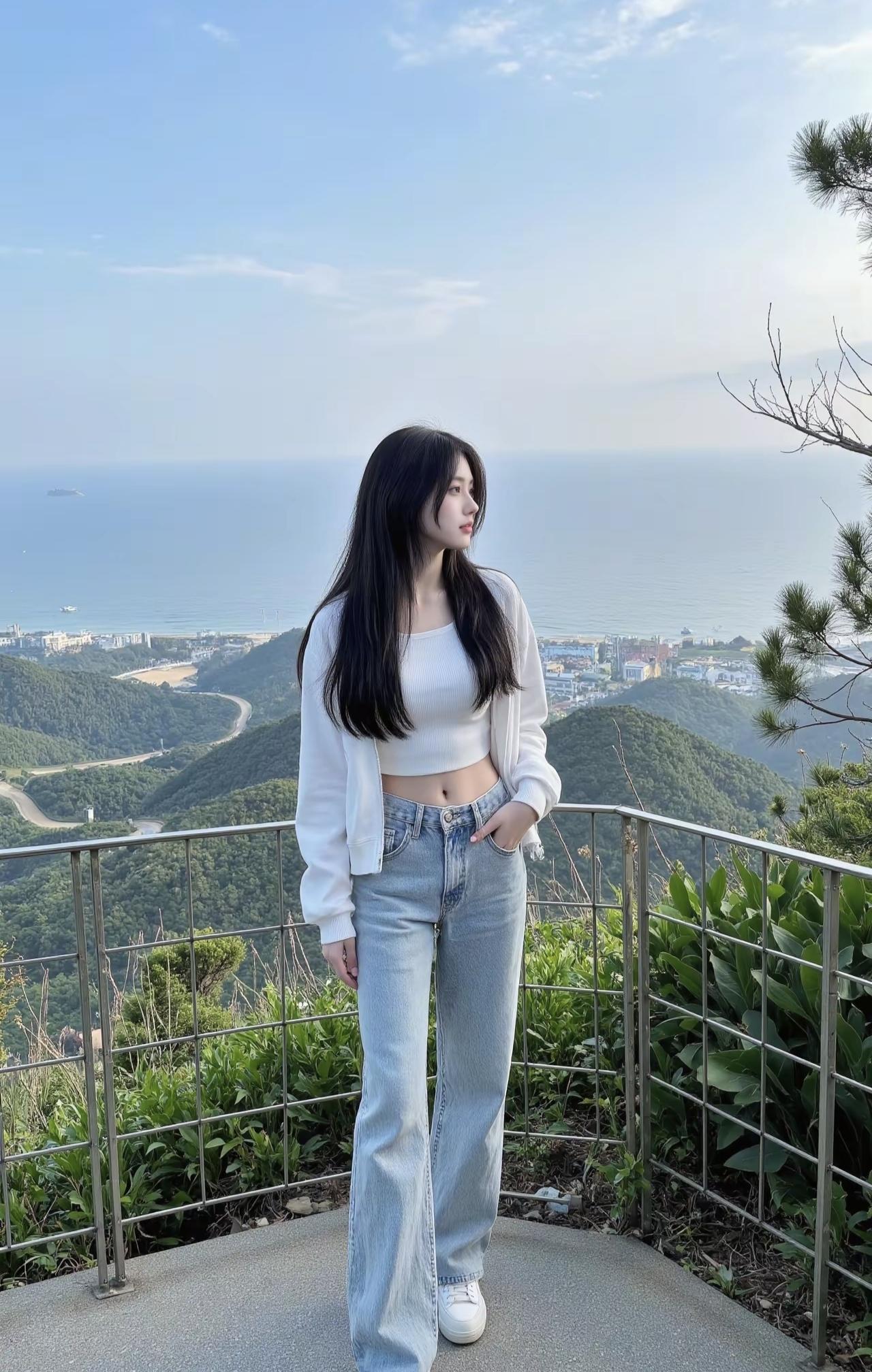 山风裹着海的潮气，把夏天的松弛感揉进这一帧里。