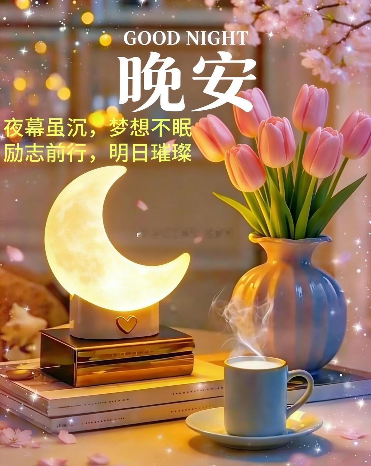 那句藏着温柔的晚安，我拜托路过的星星，一定要跨过山海，轻轻送到你的枕边，伴你一夜