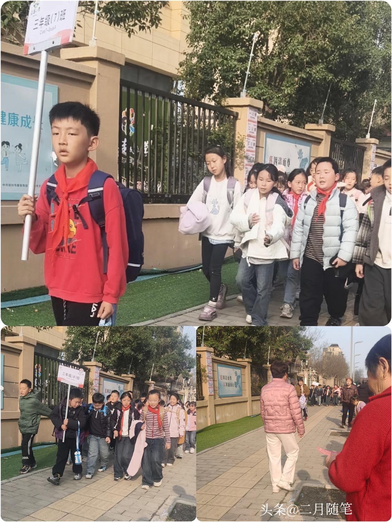 一年之季在于春，
一日之计在于晨。
孩子们的学习也是如此。

我每天都去学校门口