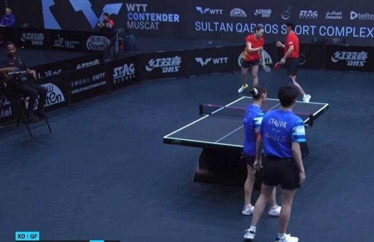 WTT常规挑战赛马斯喀特站混双：石洵瑶/黄友政击败队友晋级四强