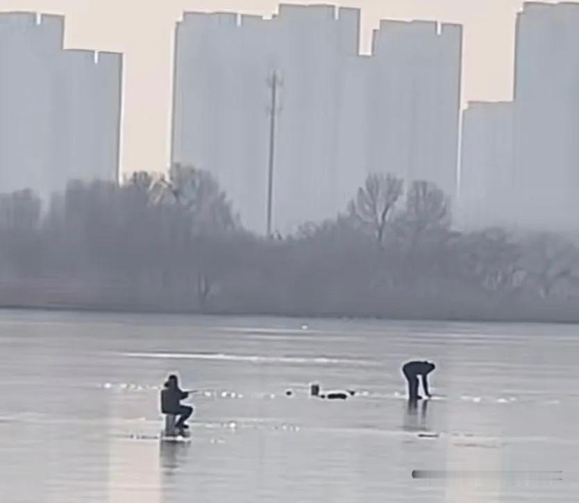 事发滨州蒲湖！危险！

网友投稿：近日，在山东滨州蒲湖冰面，又出现了多名市民玩耍