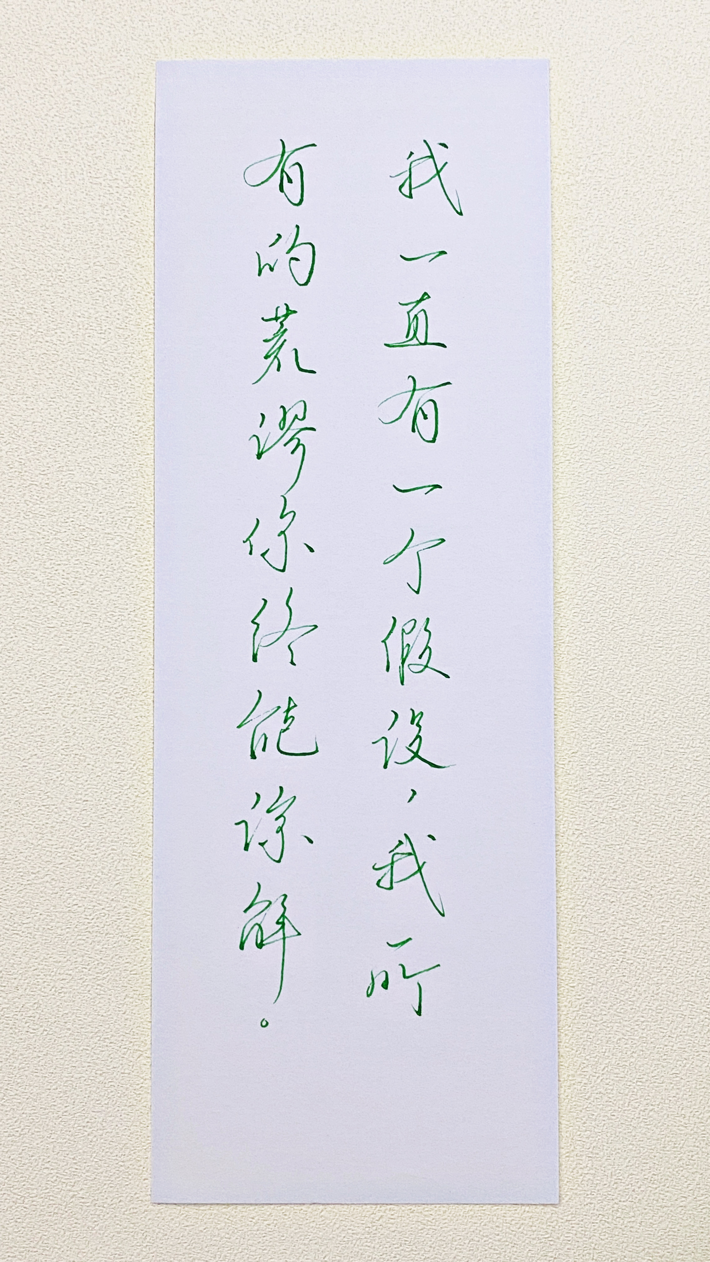 今日作业（2026.9.12）我一直有一个假设，我所有的荒谬你终能谅解。—白先勇