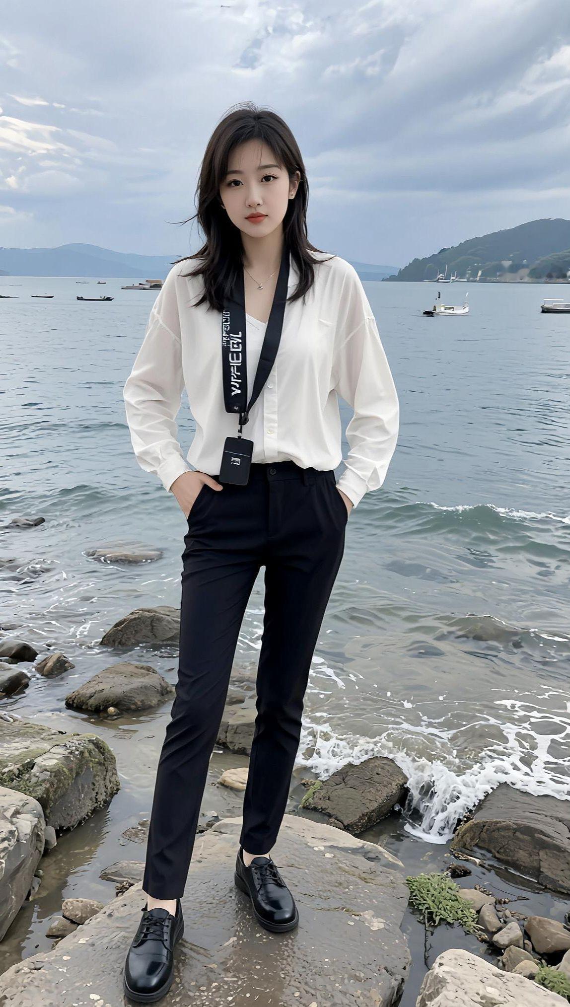 AI海滨清新照 抖音ai创作