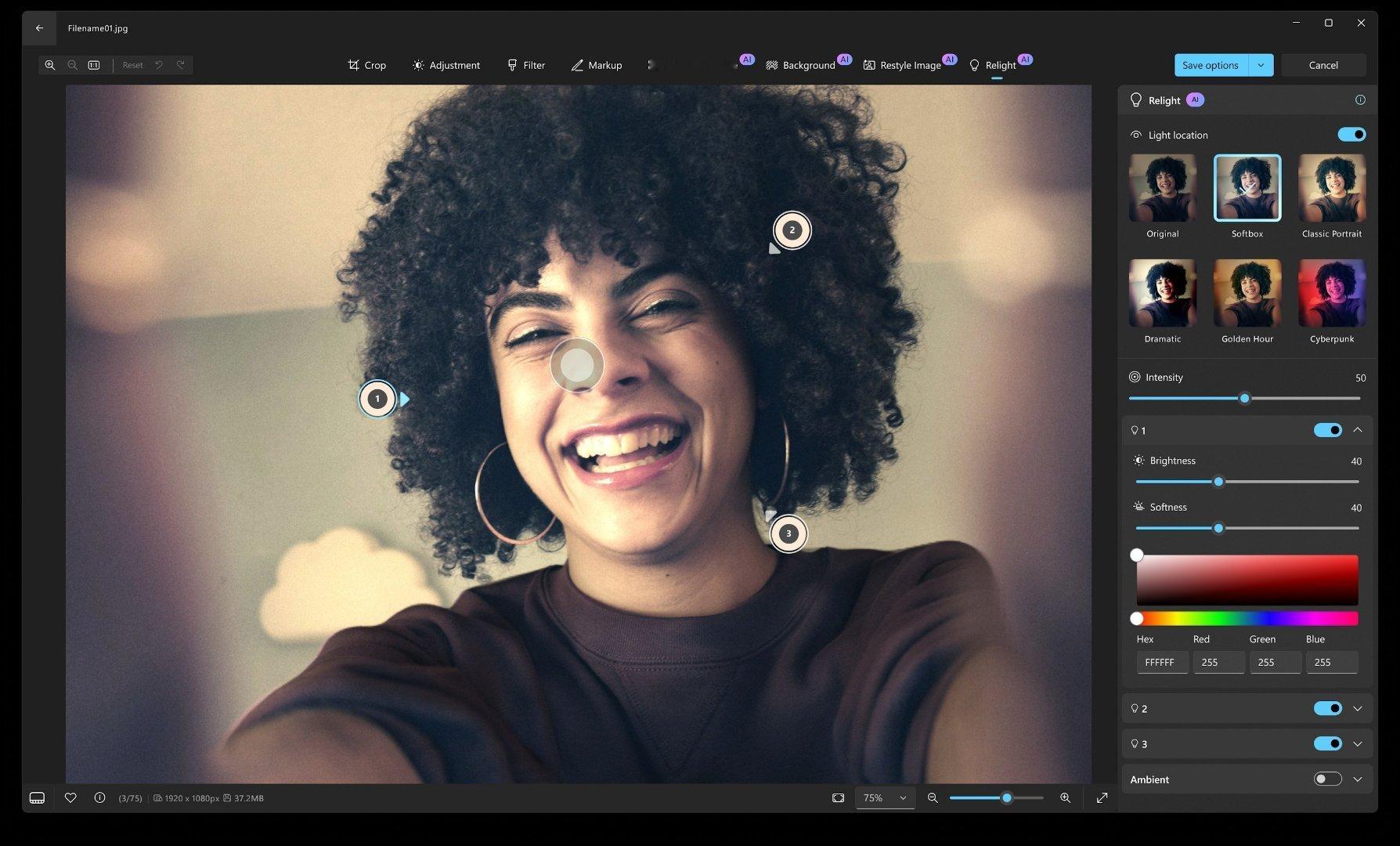 Microsoft 照片应用重新打光和改进版照片搜索体验开始向 Windows去