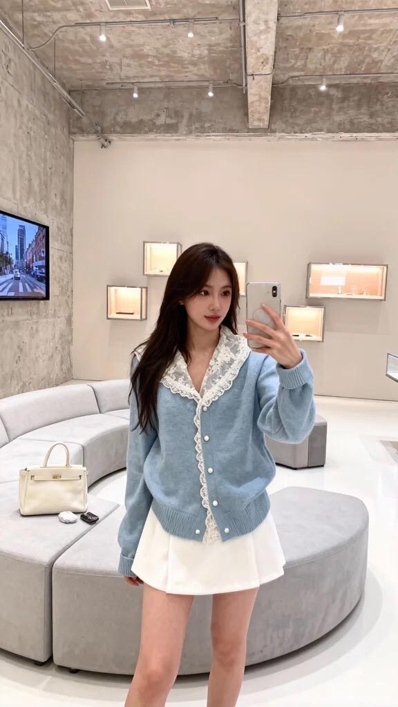 百搭针织上衣今日穿搭 女装 韩系穿搭 欧尼穿搭