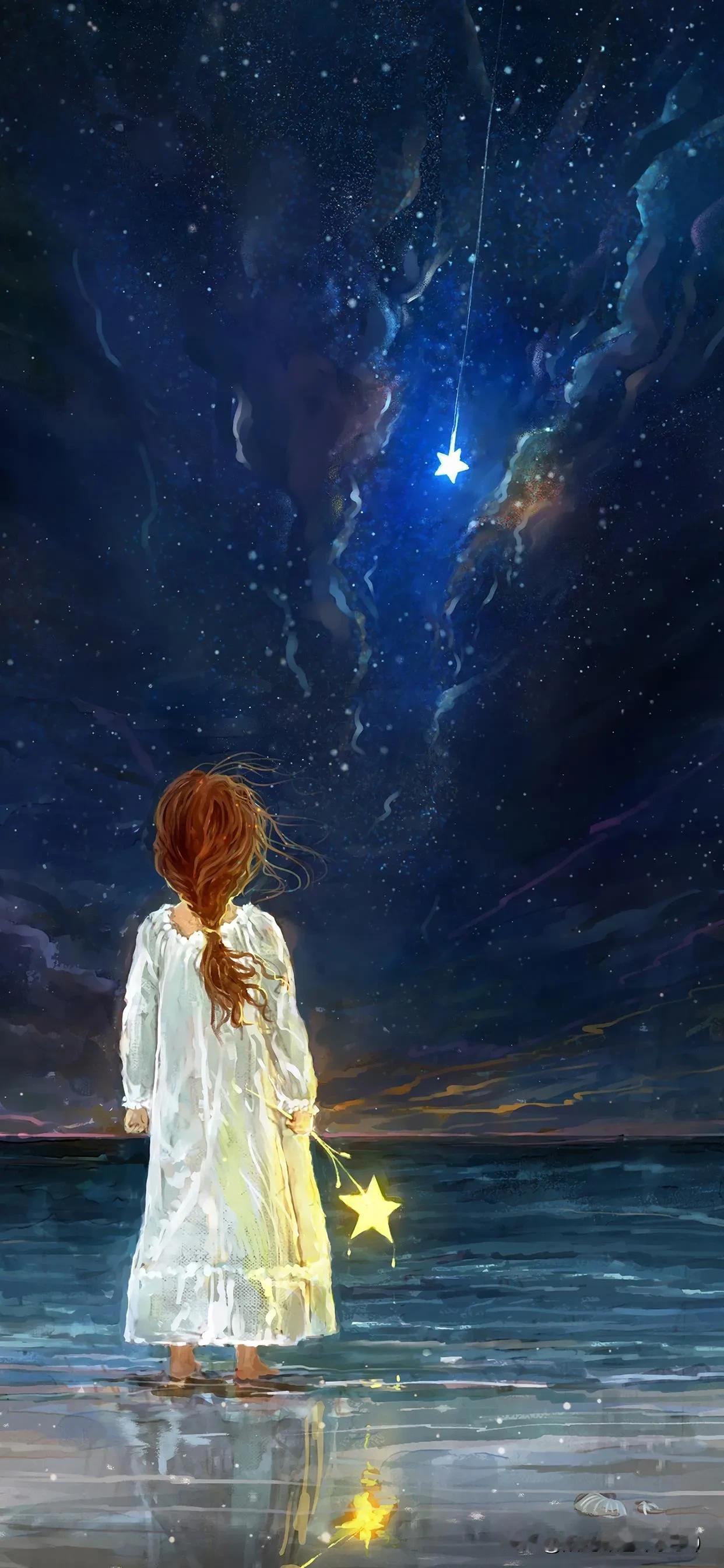 下联：海阔幻星辰。