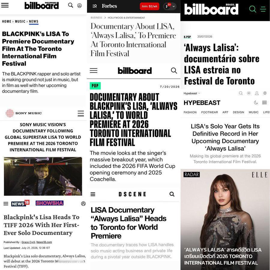 LISAlisa 从《Billboard》到《Forbes》，各大媒体报道的即将