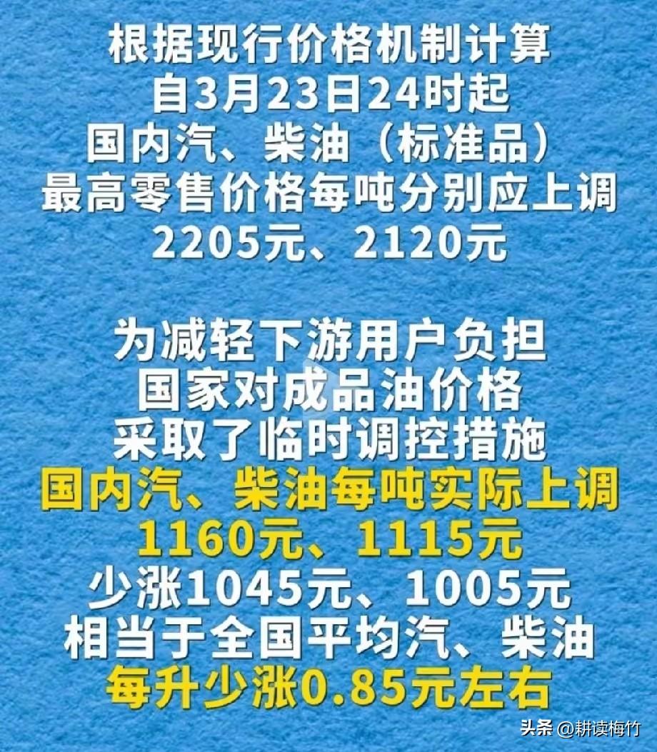 每升油少涨0.85元！国家终于出手了！

24日凌晨即将上调的油价揪着大家的心，