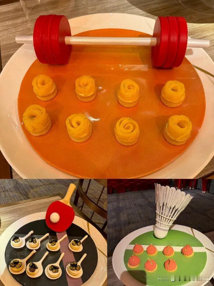 澳门真的很用心了，不光菜品都是奥运元素，送的小狮子后面还有运动员名字[赞]

澳