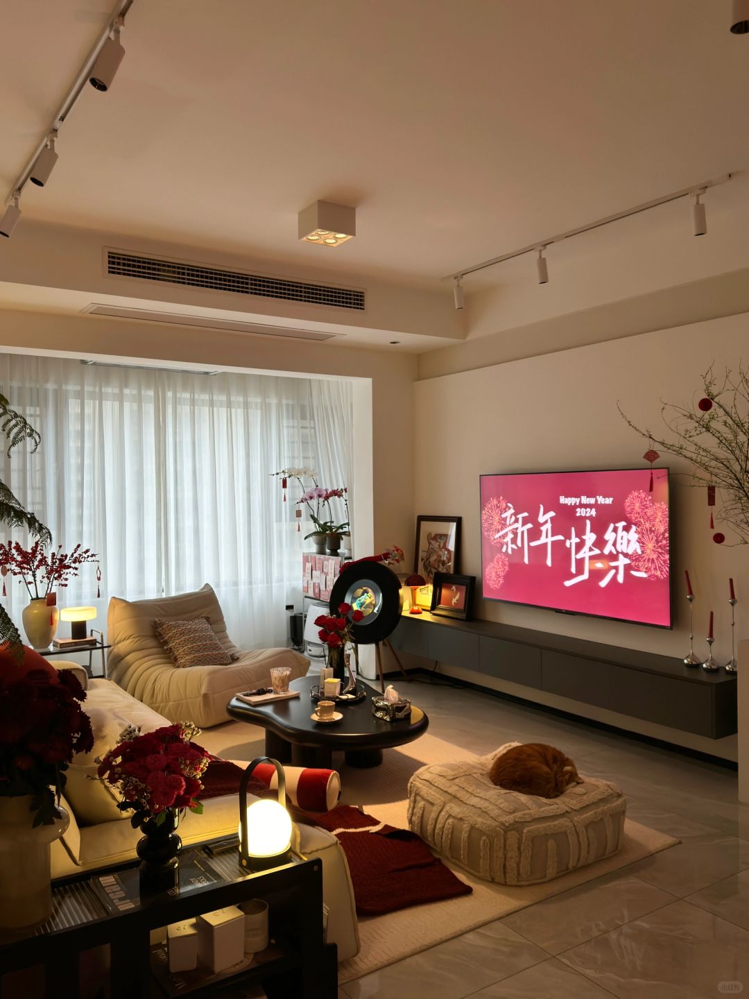 有点新年氛围的家🏠，期待新年