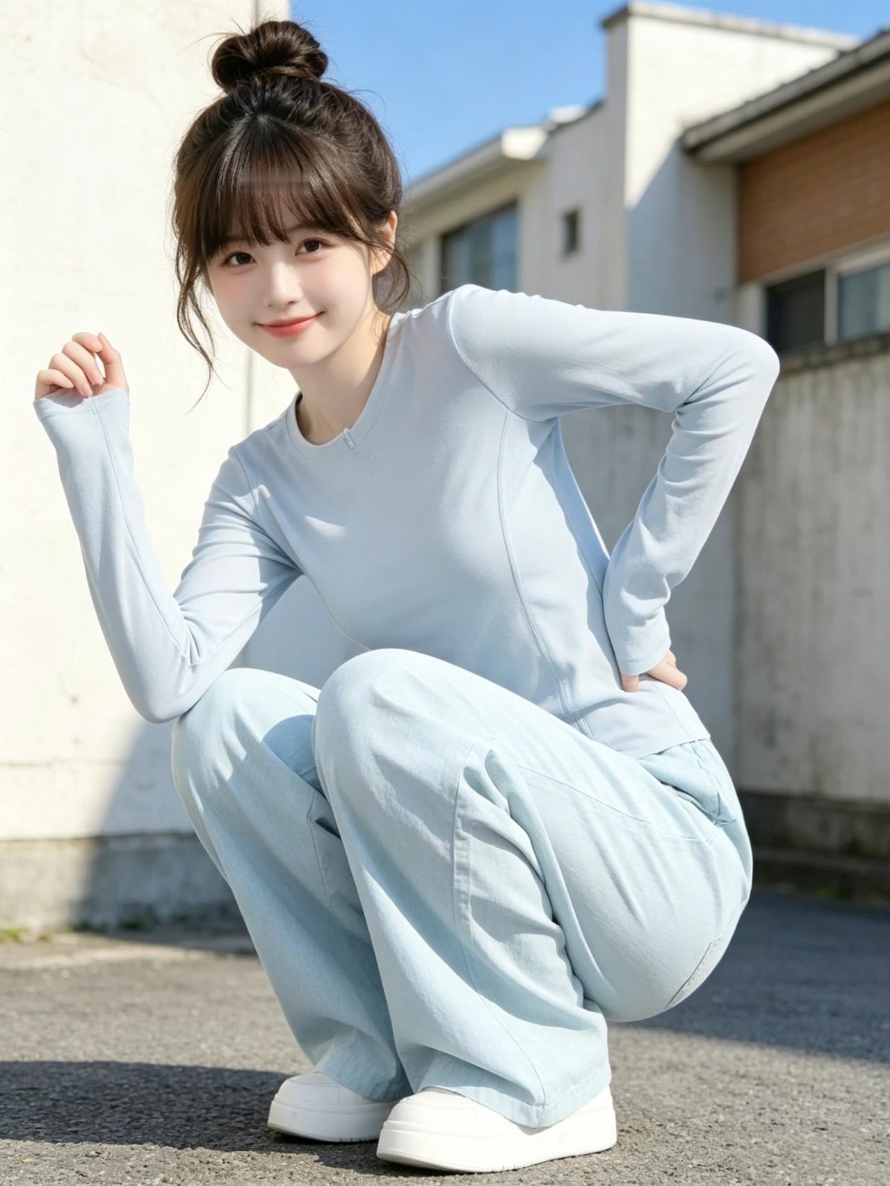 元气少女穿搭指南💙清新蓝调，元气满满！如何穿搭显得淑女一点