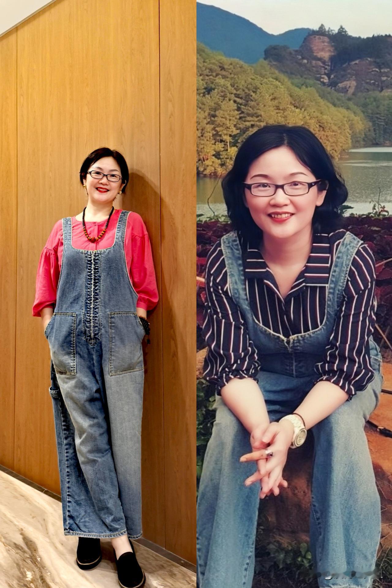 50+女人有个情结
一条背带牛仔裤伴随我10年
有时一年穿一次
有时几年束之高阁
