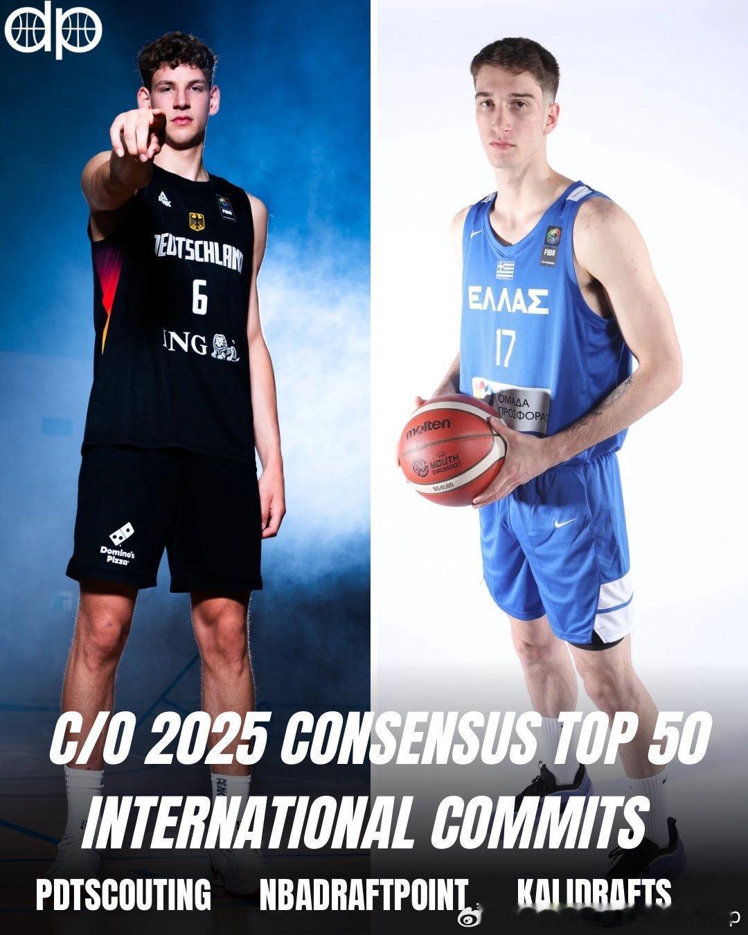 nbadraftpoint 2025届NCAA Top50国际球员榜单，进入NI