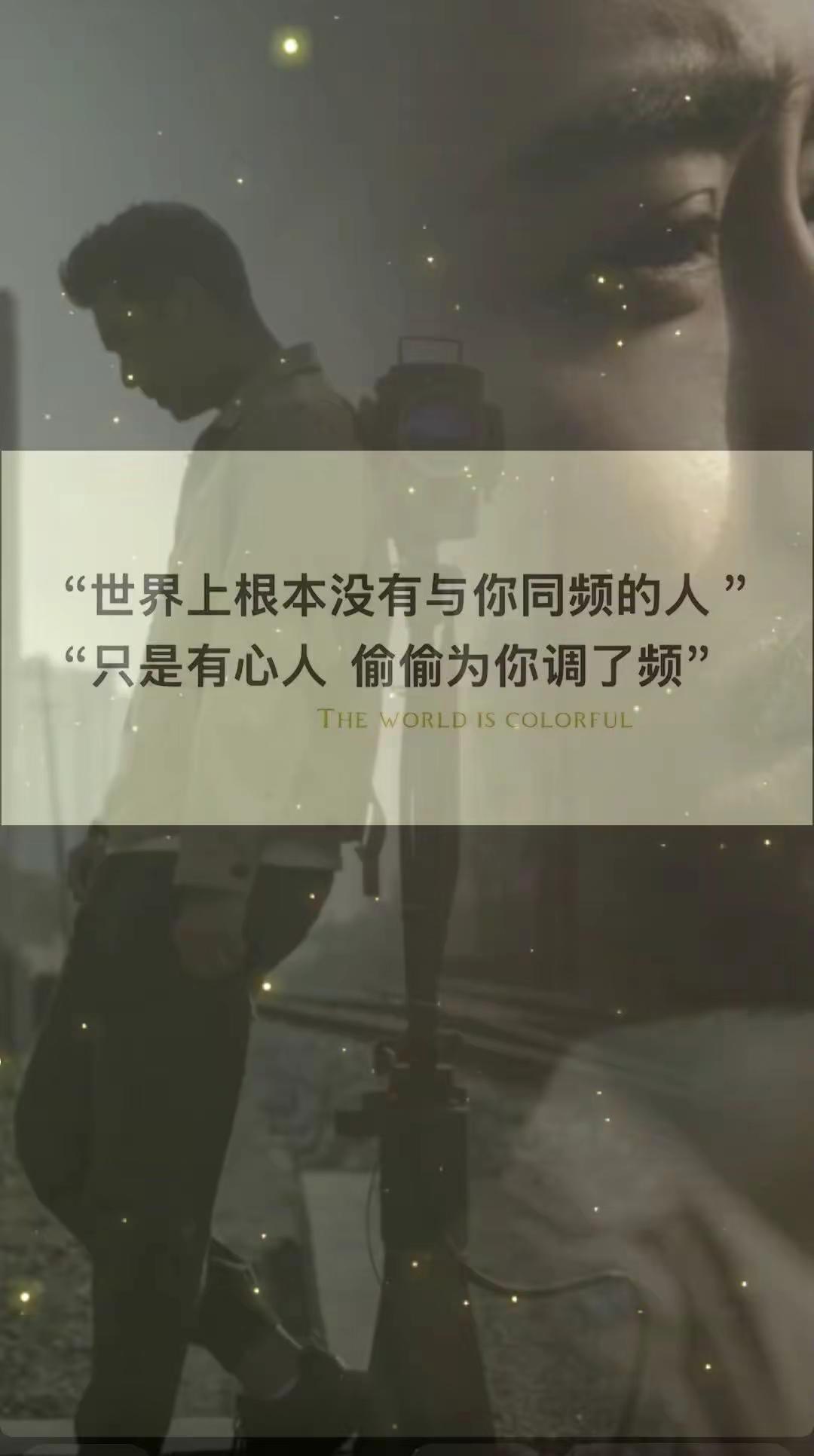 世界上根本没有与你同频的人只是有心人   偷偷为你调了频！生活最好的状态就是人静