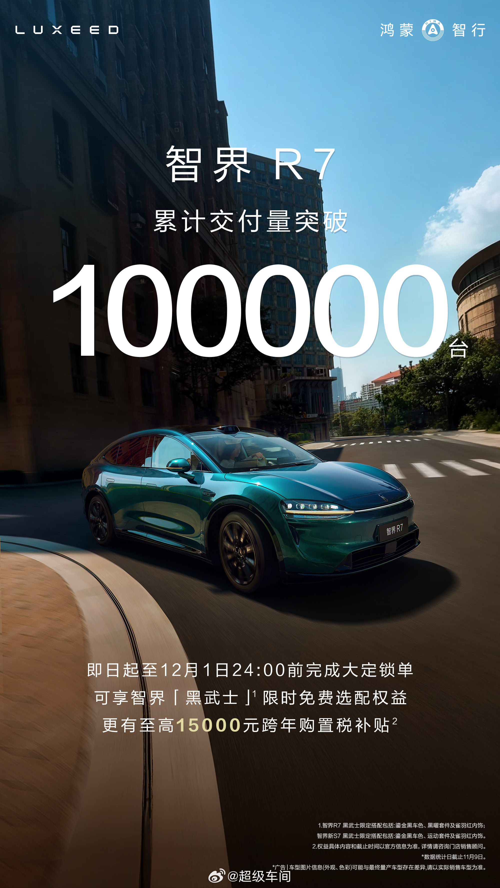 智界r7﻿ ﻿鸿蒙智行 累计交付突破10w台[666] ​​​