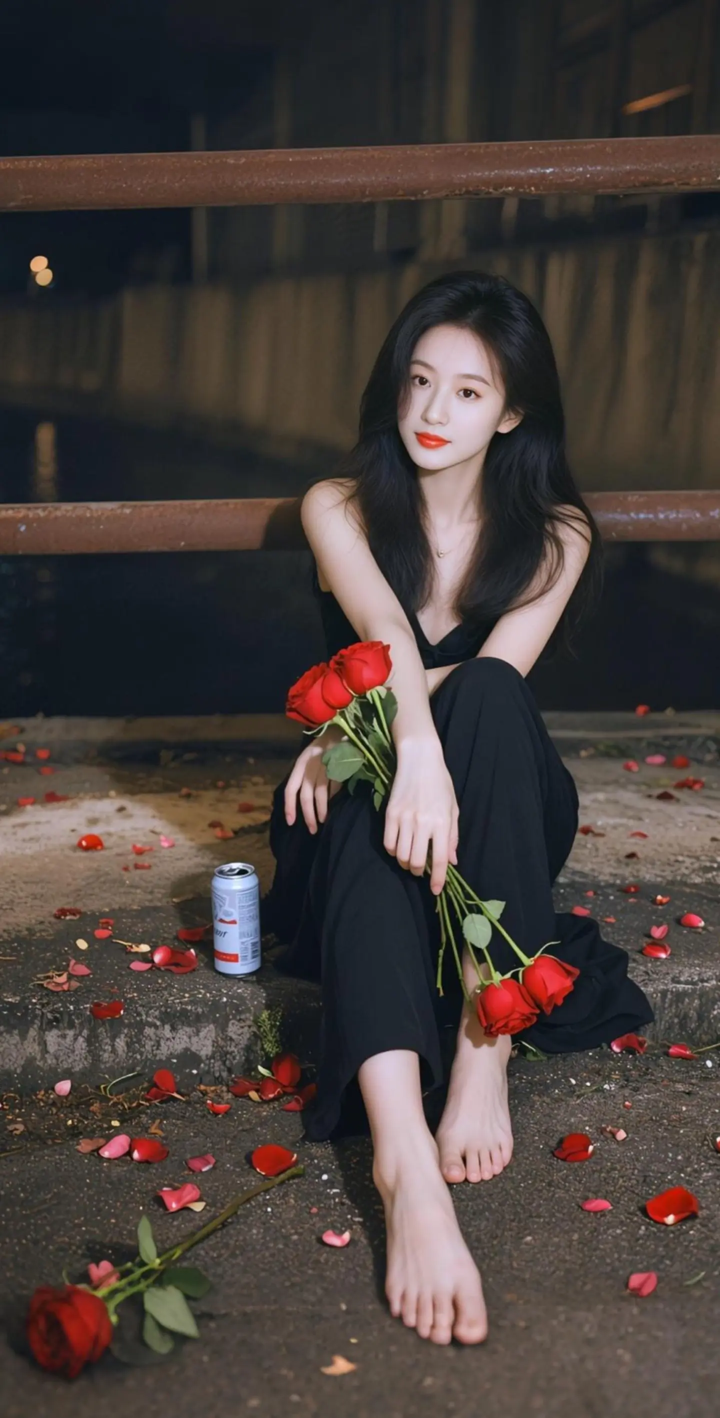 AI暗夜玫瑰写真 ai创作