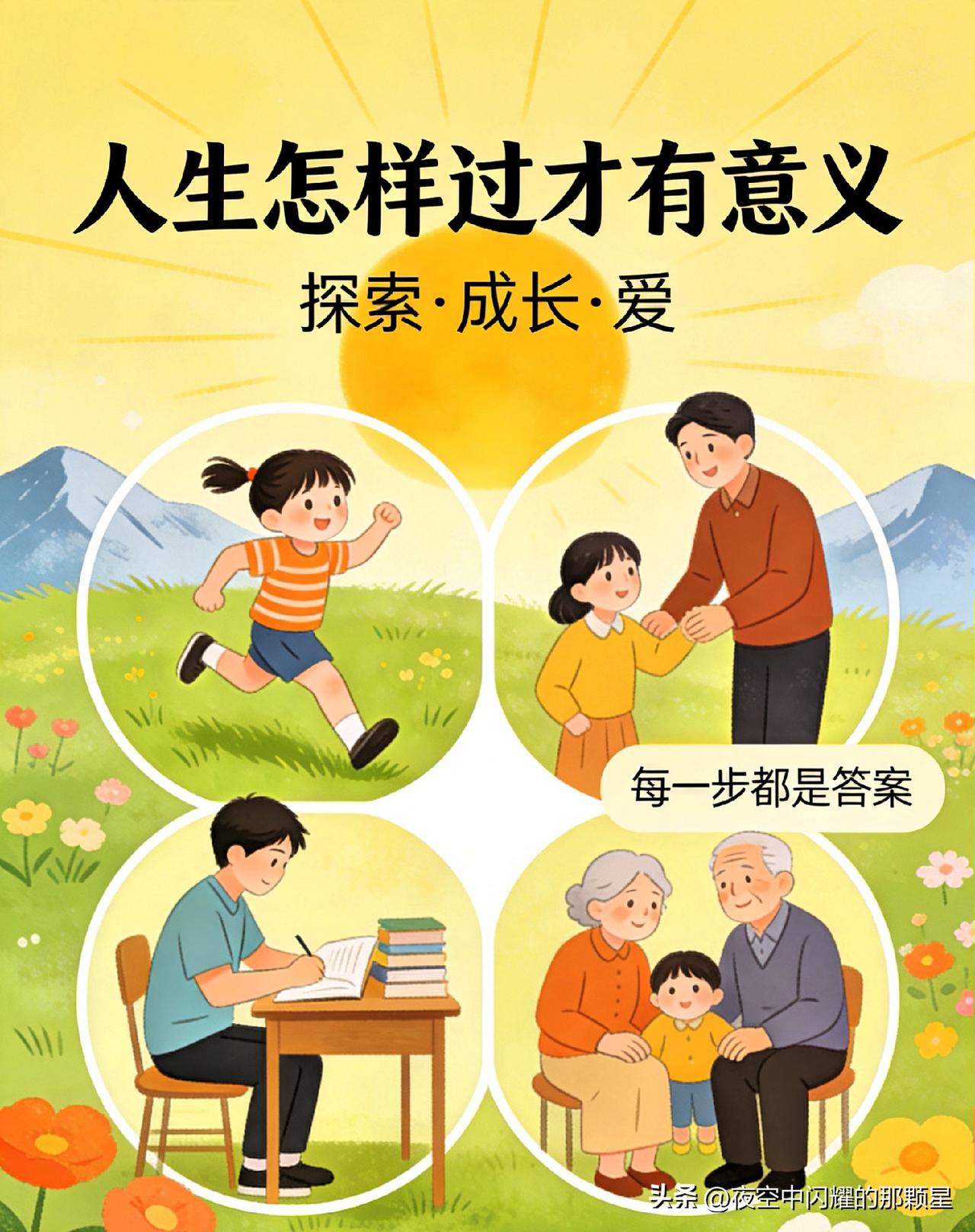 心怀善良，脚踏实地，不负自己不负岁月，便是有意义的一生。