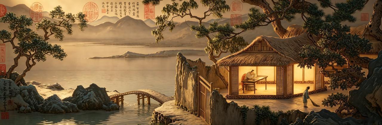 元 盛懋《山居纳凉图》鉴赏