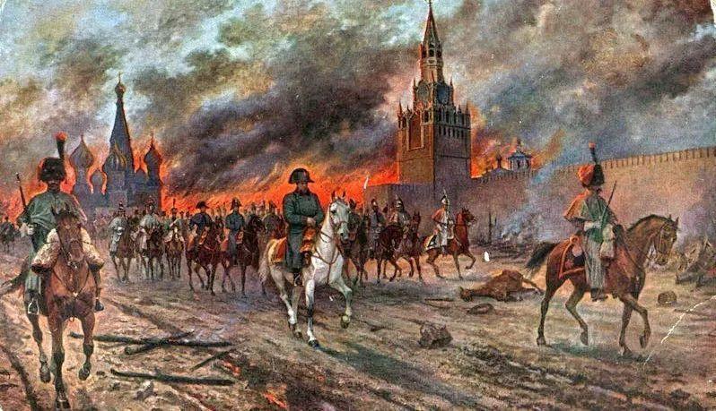 
烧毁莫斯科的不是拿破仑，而是俄国人自己。
1812年9月15日6:00，拿破仑