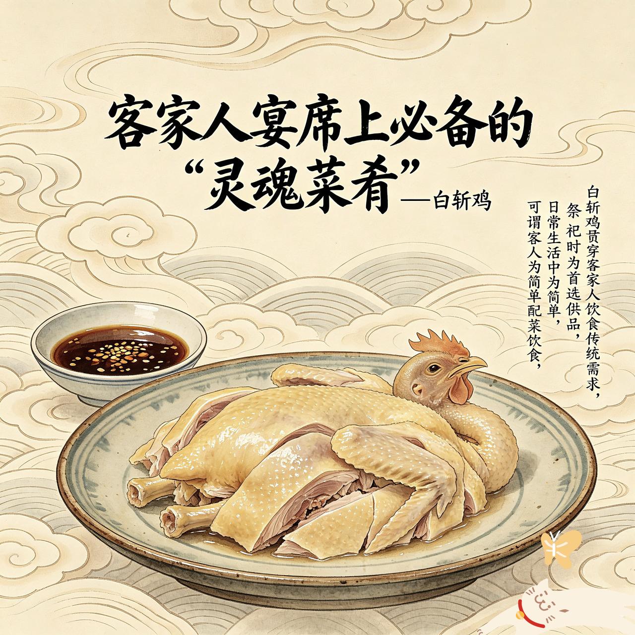 看似简单的菜肴“白斩鸡”，可谓是客家人几乎家家都会做的美食。它能成为客家菜的经典