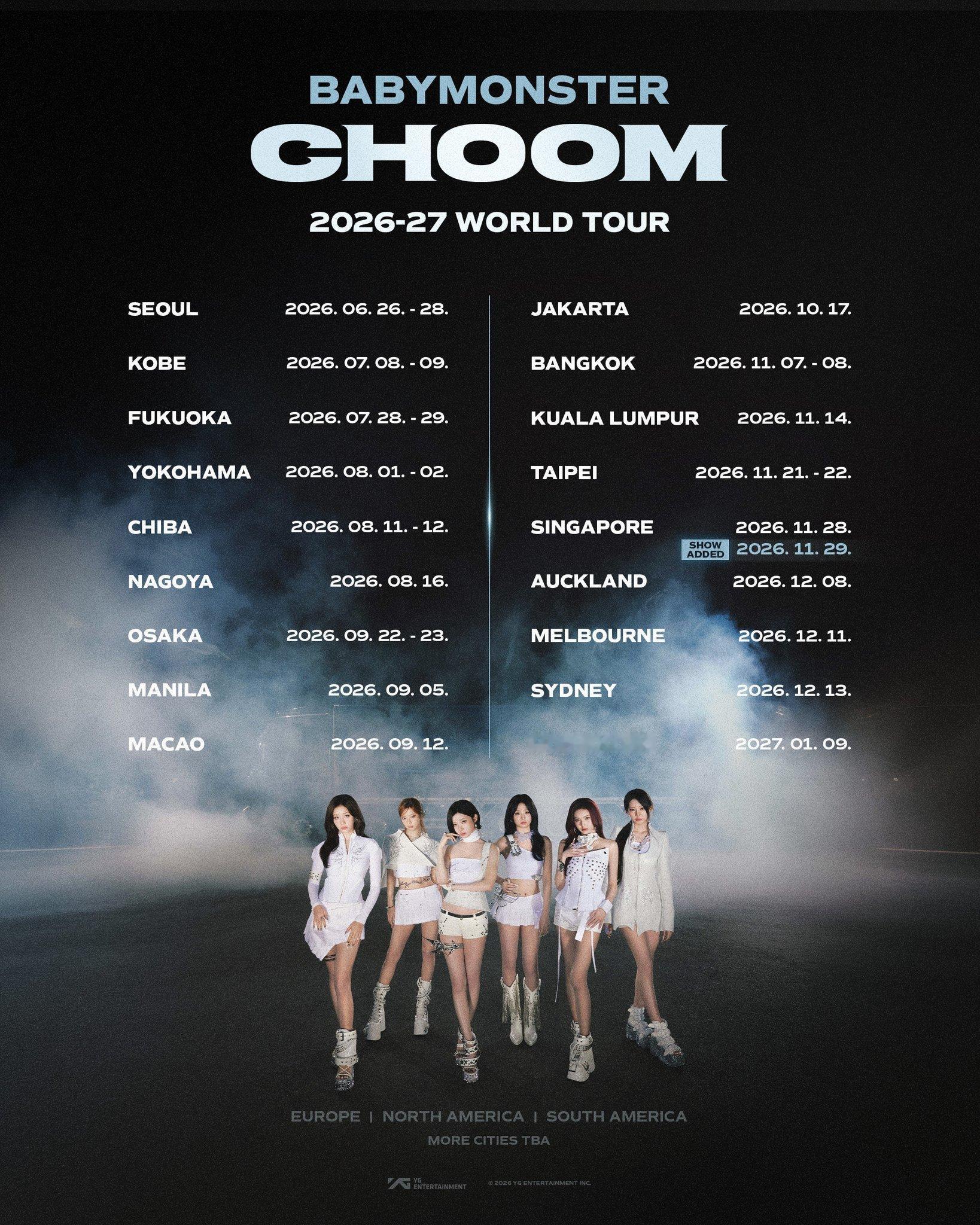 2026-27 BABYMONSTER 世界巡演 [춤 (CHOOM)] 额外场
