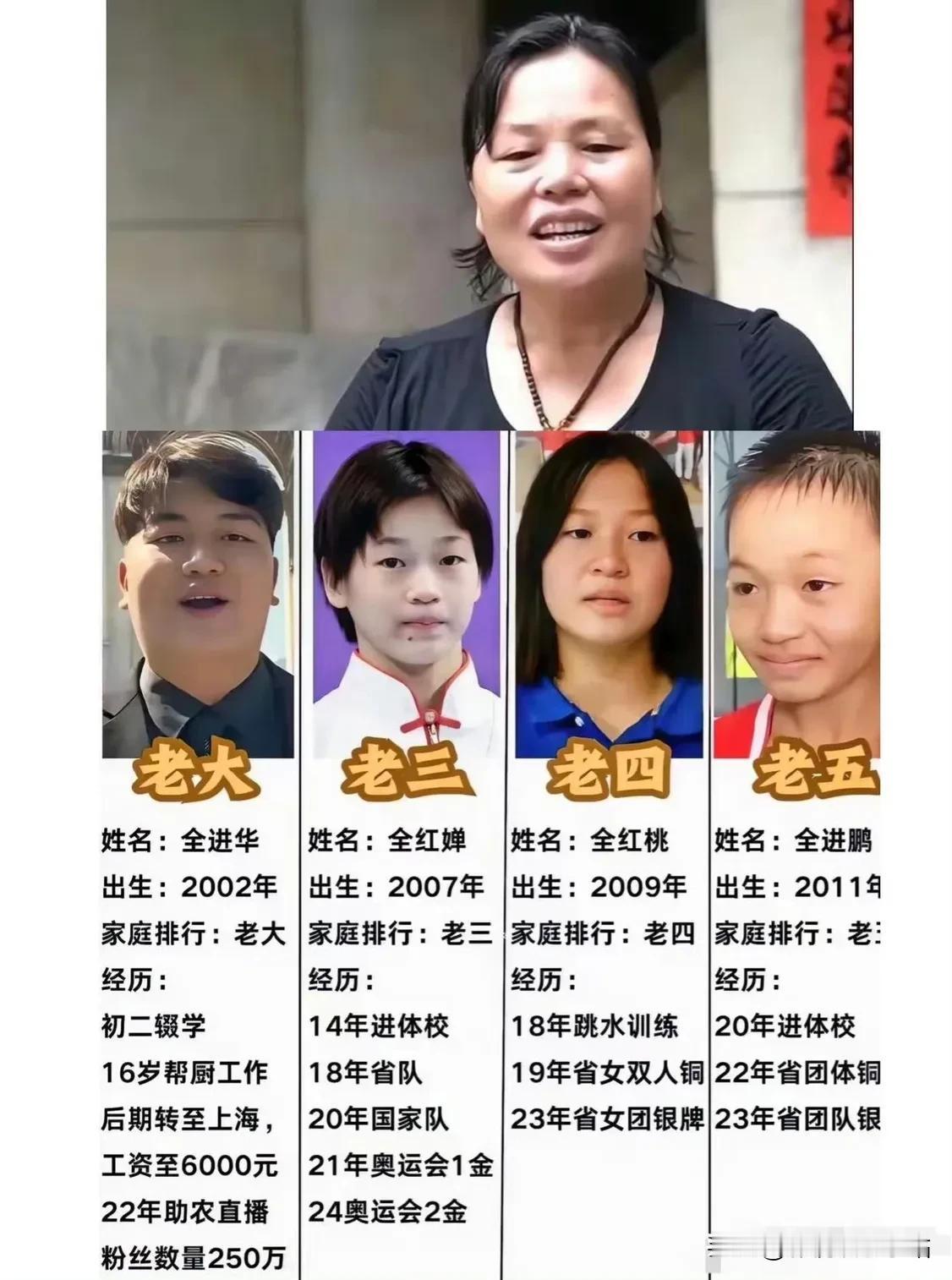 冯玲妹，46岁，作为母亲，子女能发展成这样，真的欣慰了！

老大：作为家中的老大