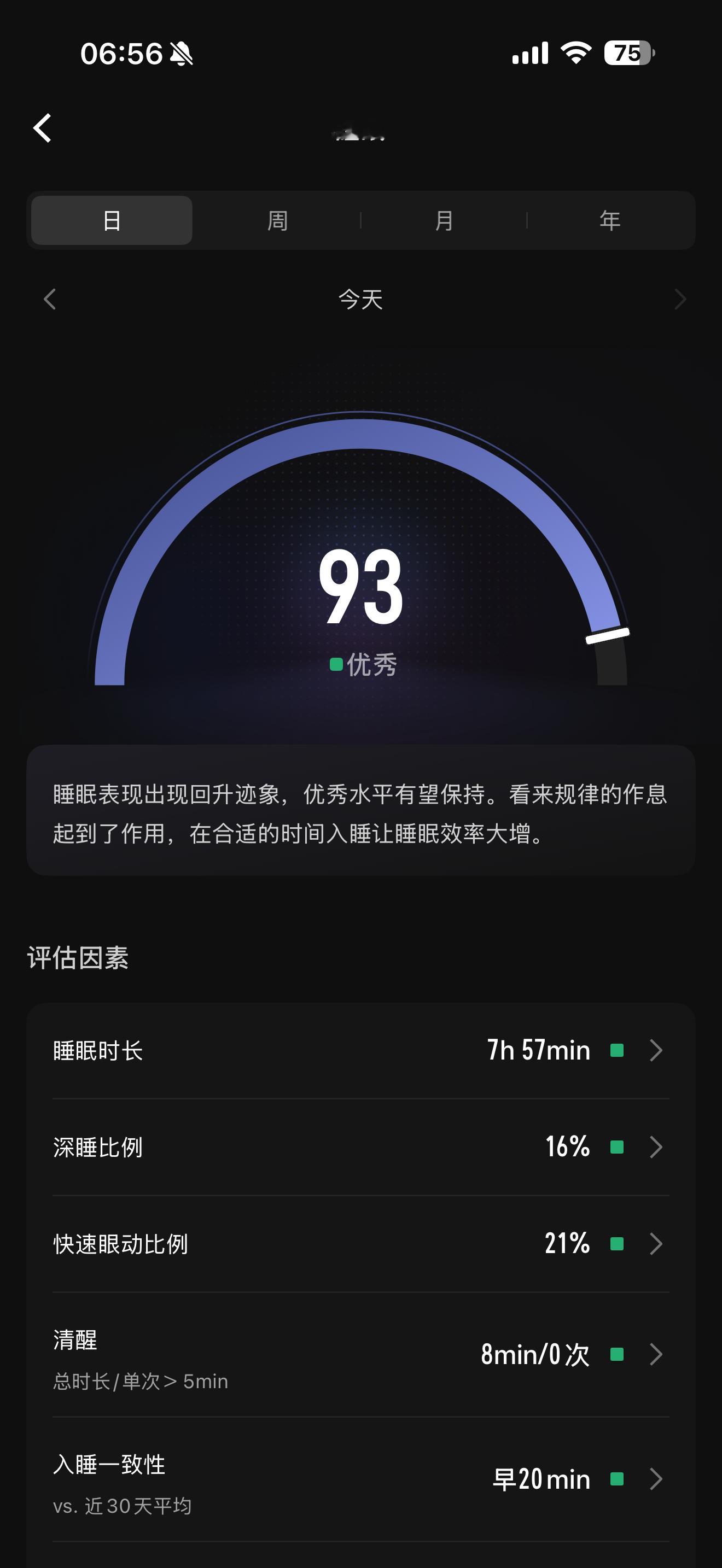 又是高质量睡眠的一天 ​​​