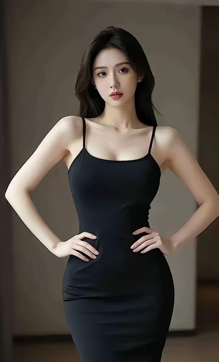 美女九宫格一身黑，是永不过时的高级感看看你收藏的绝美壁纸 黑裙氛围感写真