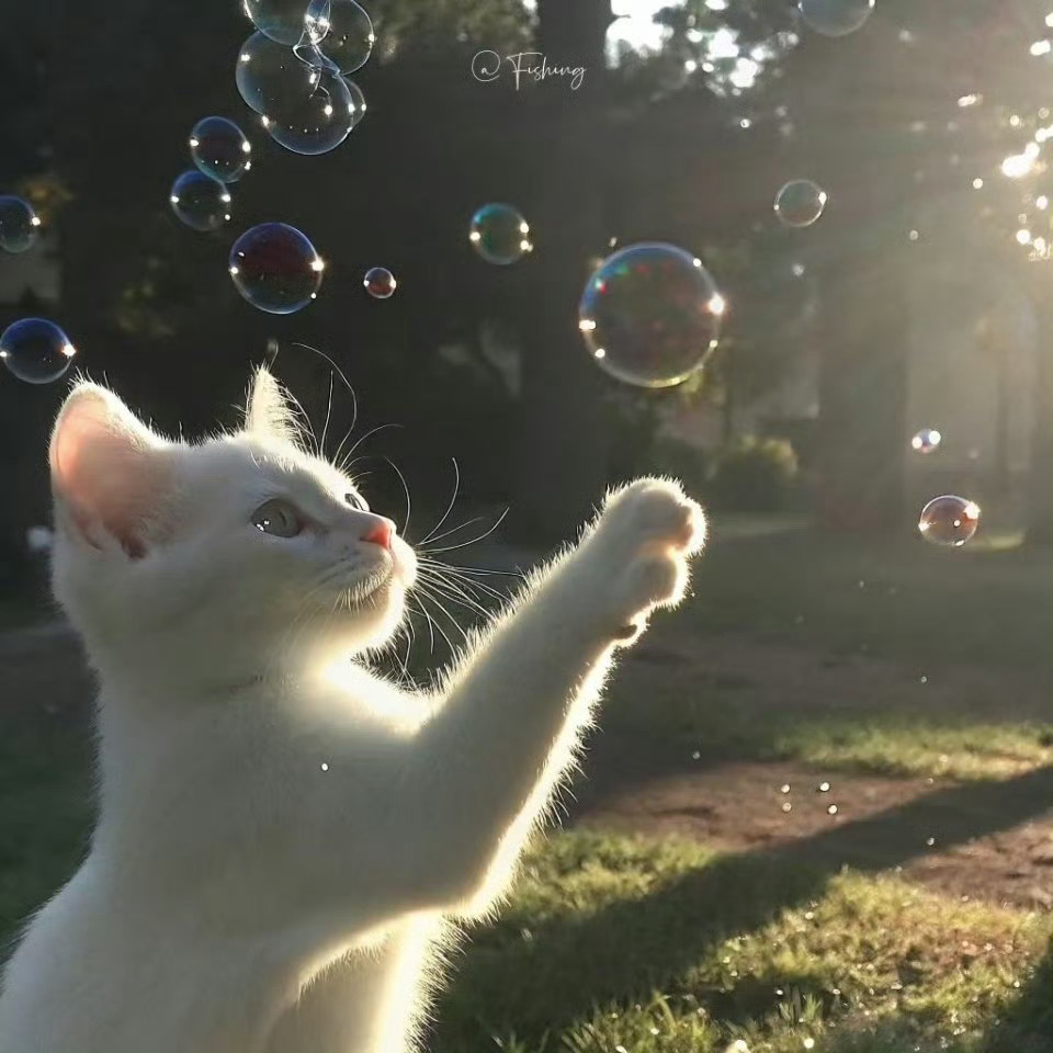 丁程鑫小猫玩泡泡丁程鑫戳泡泡OMG，丁程鑫这一幕太美好了小猫🐈玩泡泡🫧，太治