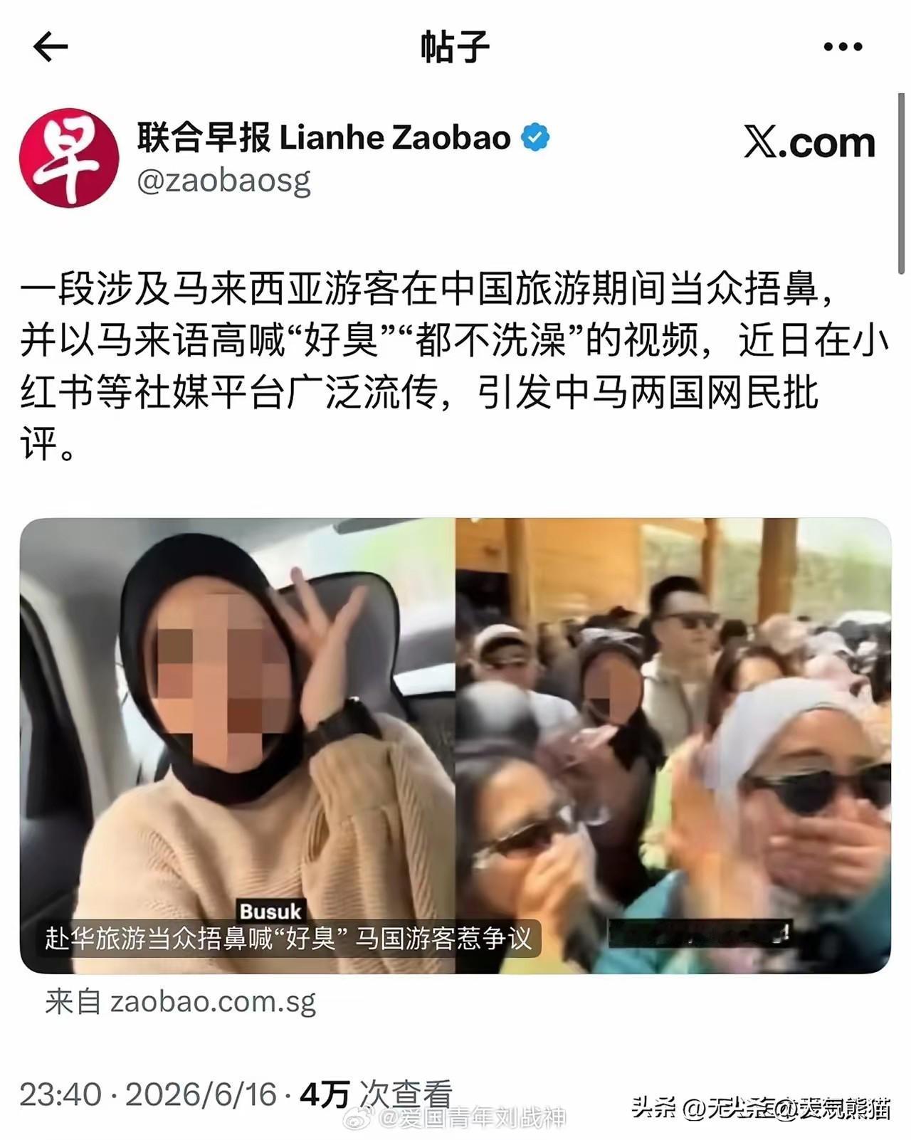 近日，几名马来西亚游客在国内景区做出不当举动，确实让网友们吵翻了天。
在视频中，