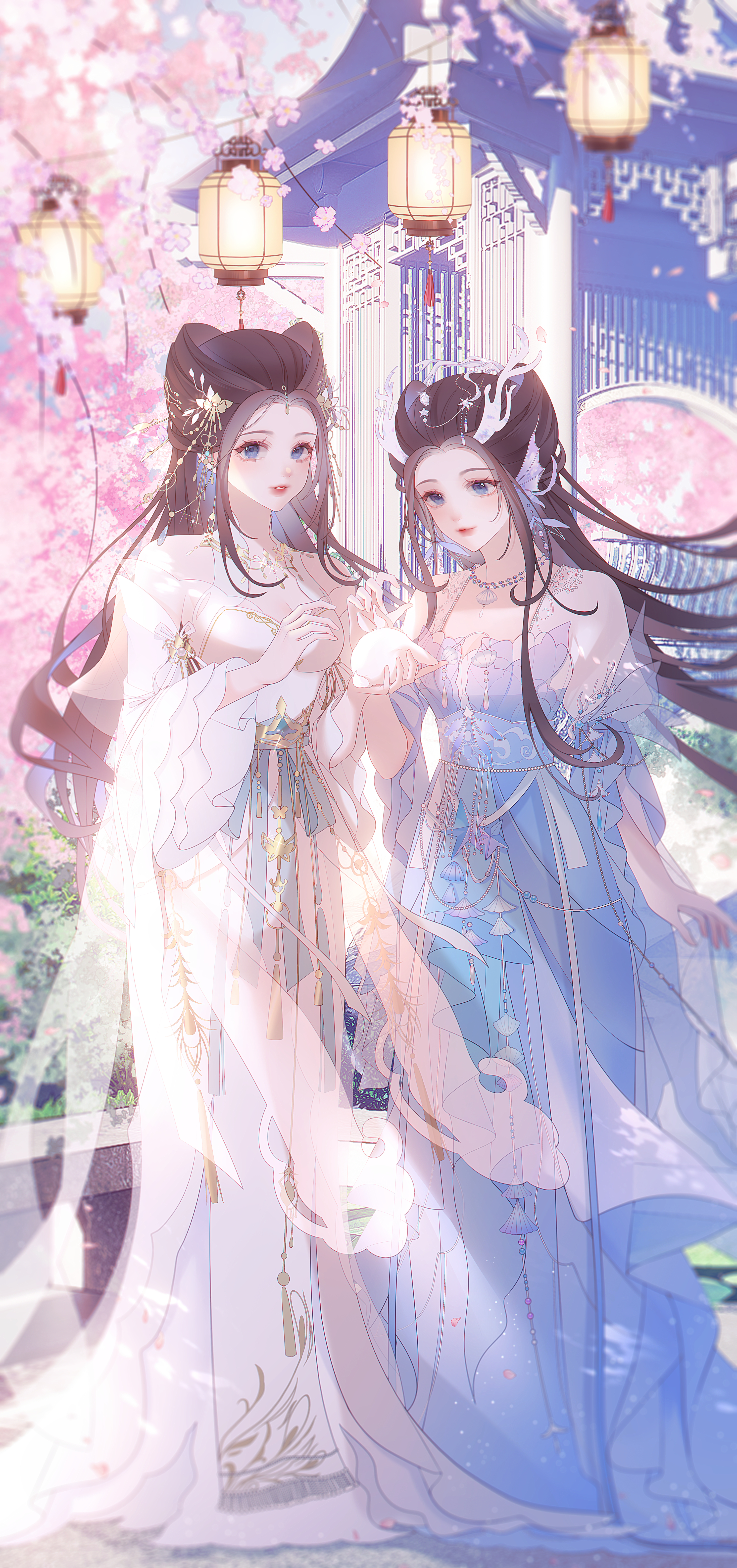 焰灵姬1124生日快乐 天行九歌焰灵姬朱雀 焰灵姬琼楼花雨映清妆，双影娉婷立画廊
