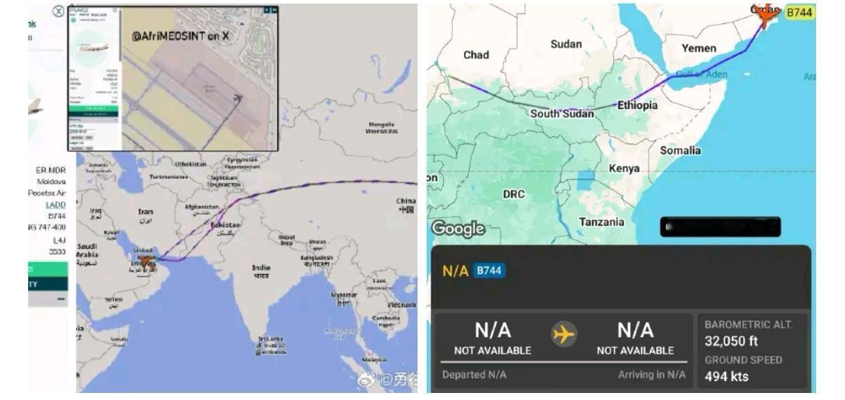 一架隶属于阿联酋政府背景的 Pecotox-Air 航空公司波音 747-409