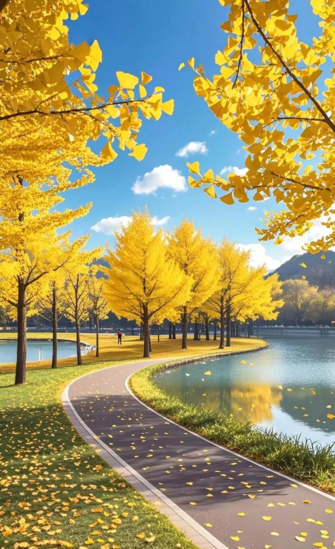 想看看你拍的银杏树好看吗？
我虽然没法直接给你看我拍的银杏树，但能给你形容一下那