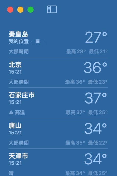 这几天太热了。在办公室一坐屁股都是汗，这么热还没有给空调[淡淡的]物业告诉我们公
