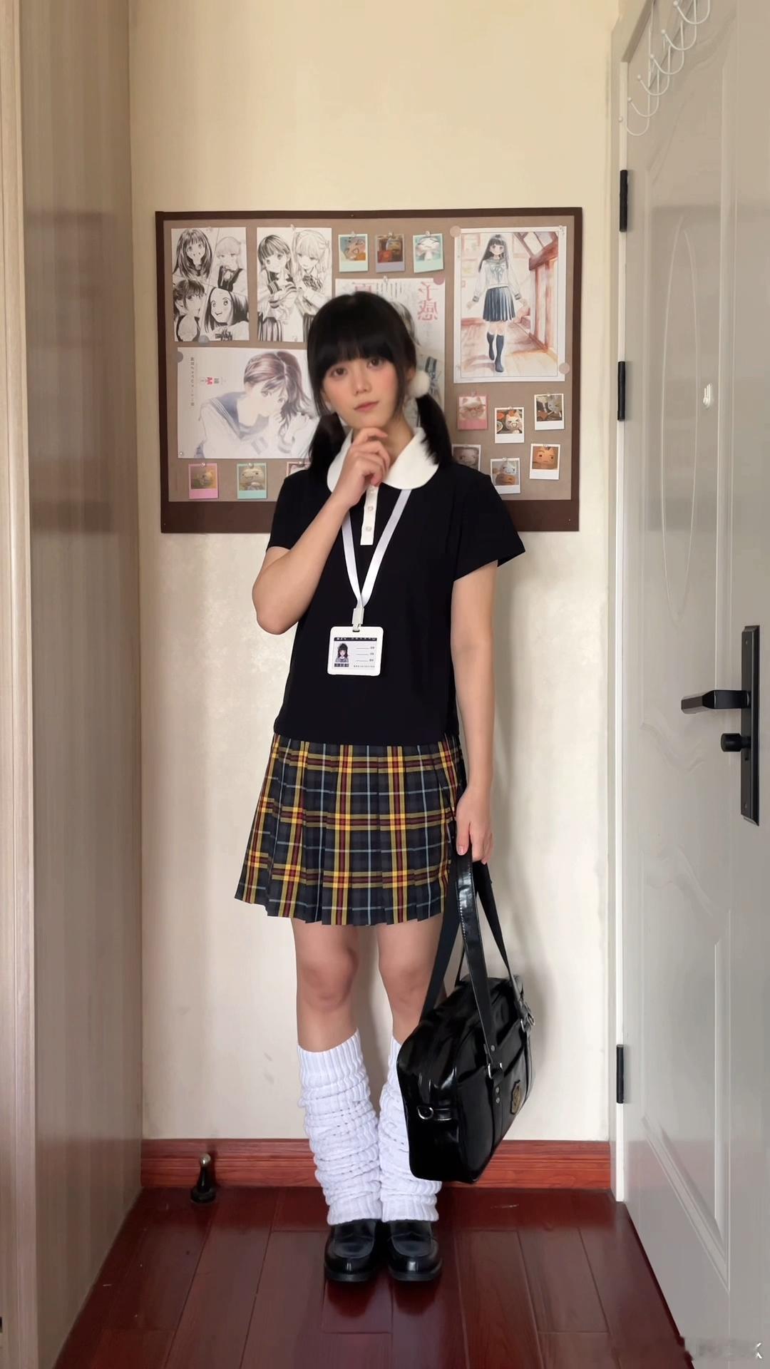 jk[超话]  我的青春物语果然有问题！>ᴗoಣ黑色polo好显瘦好喜欢我今天的