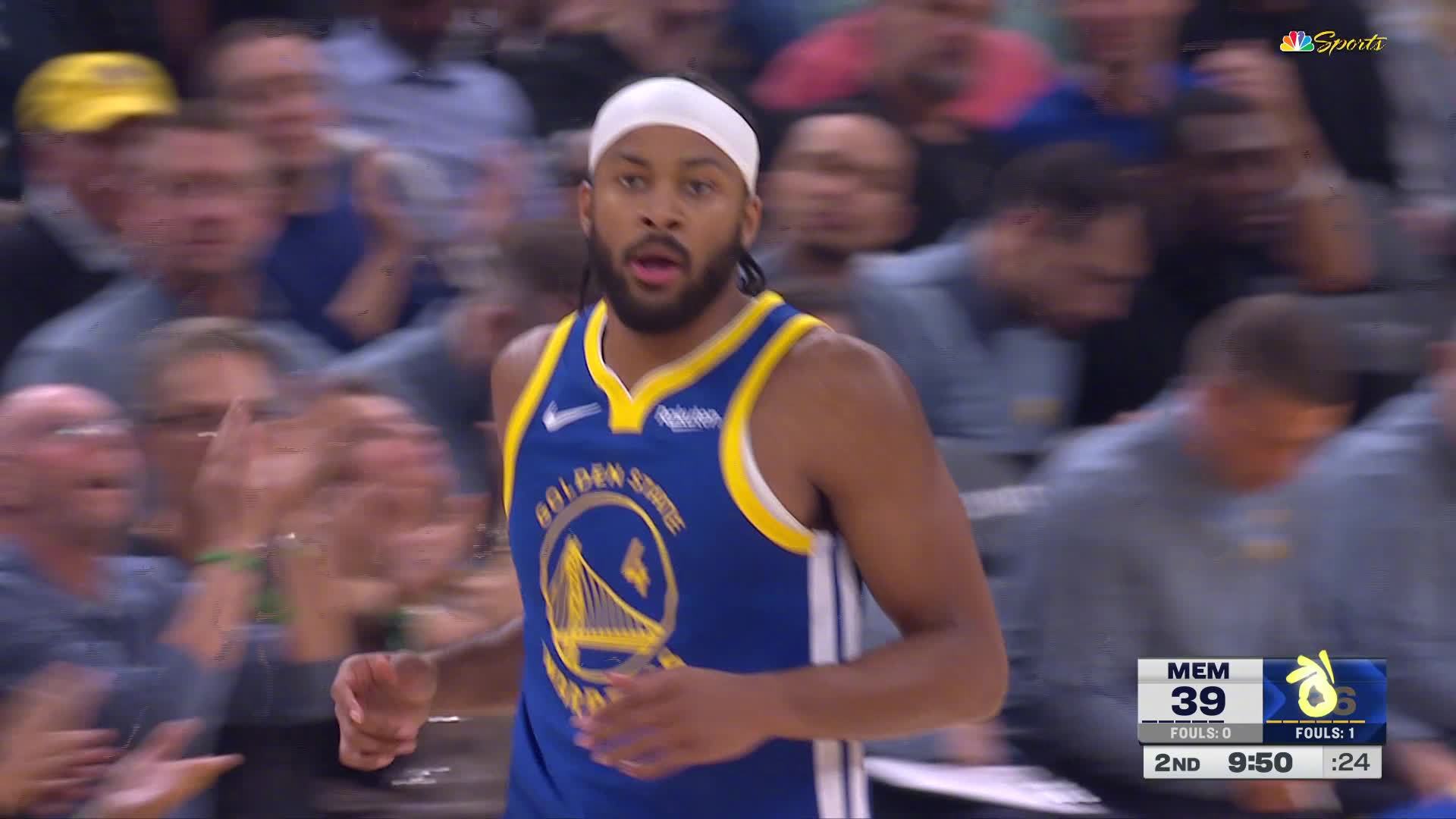 穆迪远投三分！灰熊vs勇士 ​​​