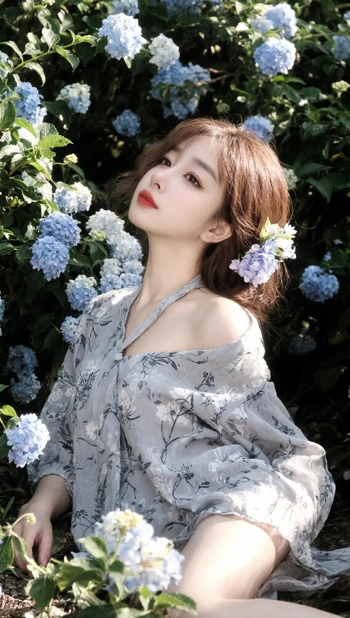 AI绣球花写真 随变ai随便玩