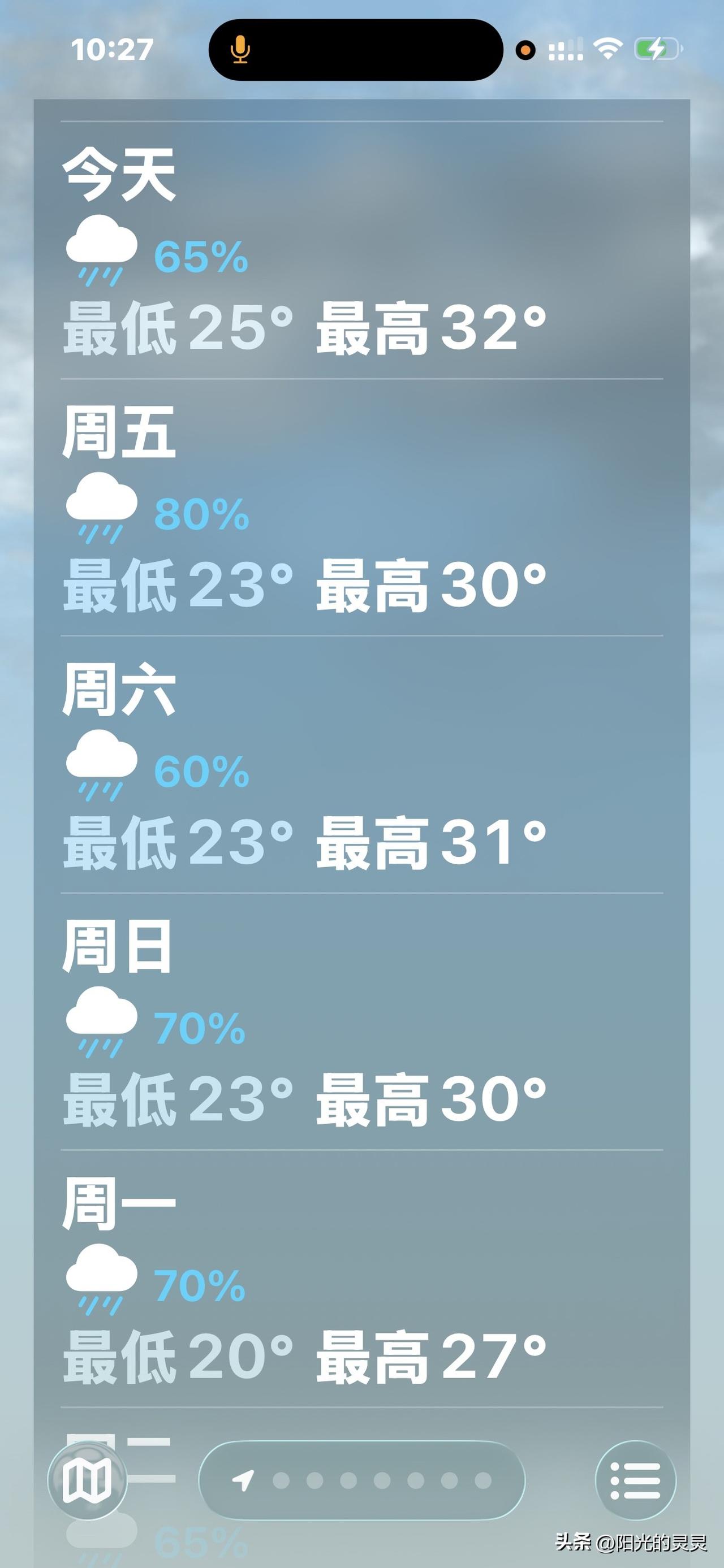 现在的天气预报到底灵不灵？
这两天天天预报的有雨，接下来连续7天都有雨。前面三天