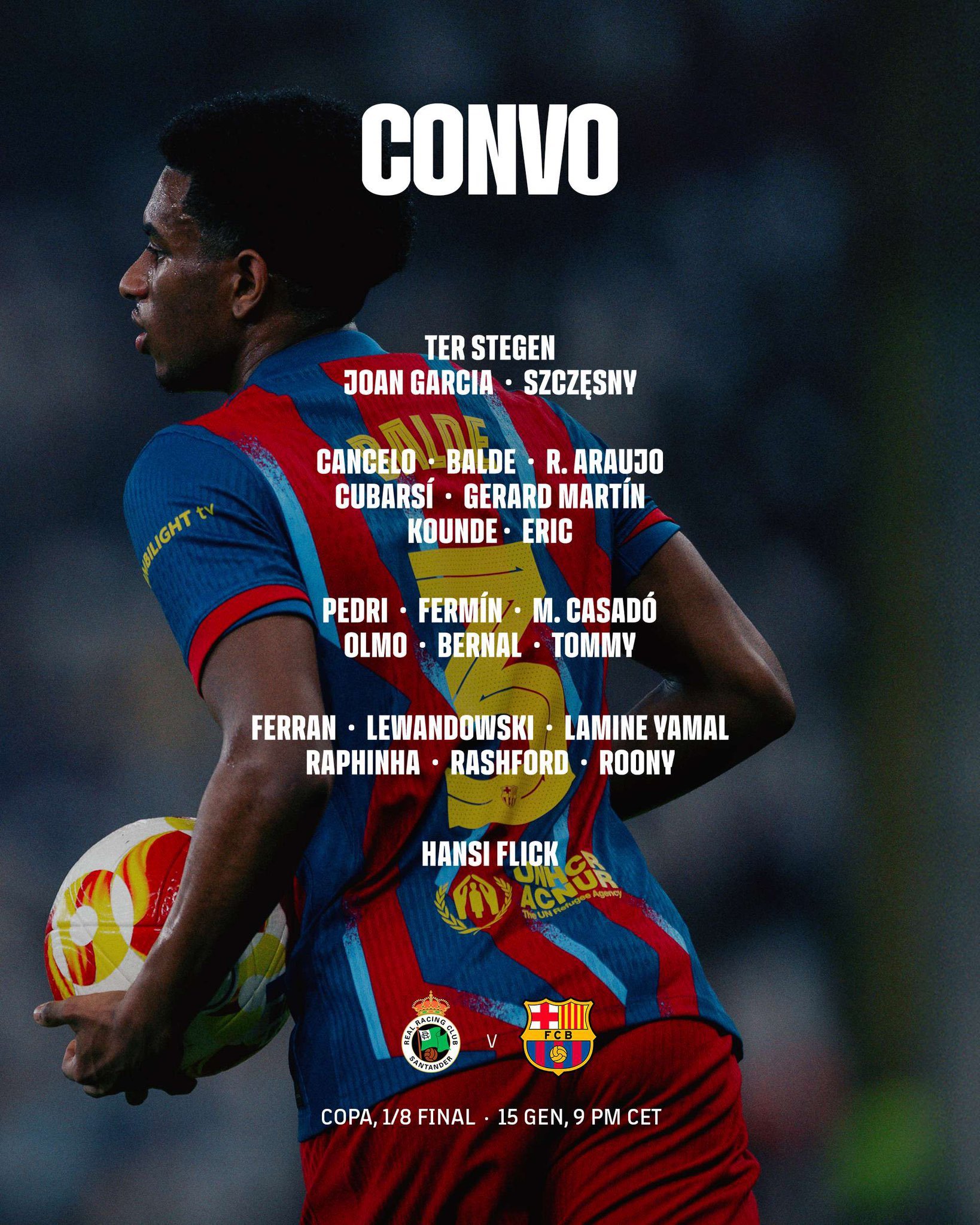 巴萨对阵桑坦德竞技大名单，坎塞洛成功注册可以出战🔥🔥🔥🔥🔥🔥🔥🔥